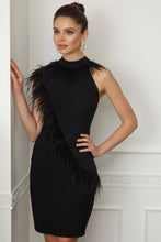 Load image into Gallery viewer, Black crepe sleeveless mini dress