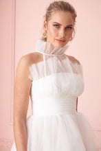 Load image into Gallery viewer, White tulle sleeveless mini dress