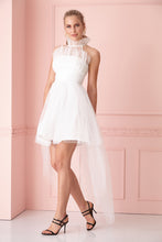 Load image into Gallery viewer, White tulle sleeveless mini dress